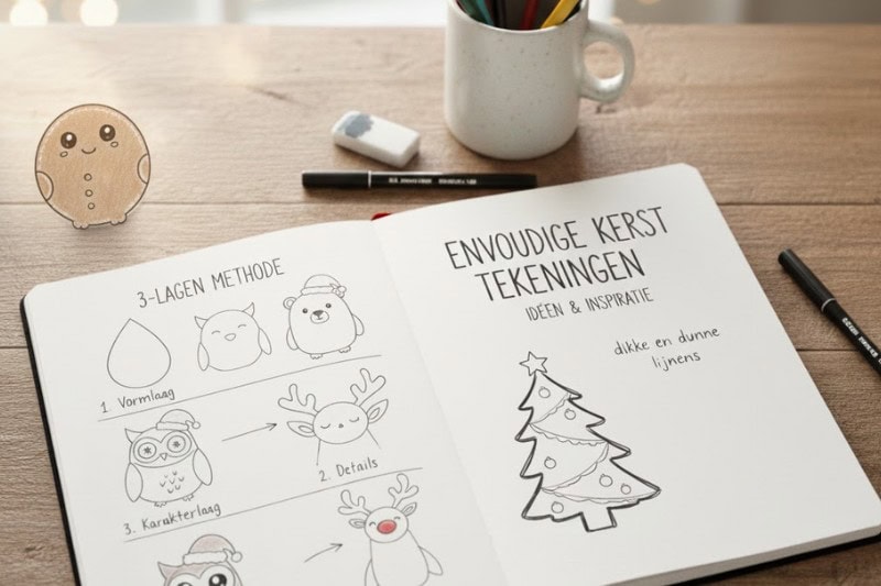 Eenvoudige Tekeninspiratie voor de Kerst