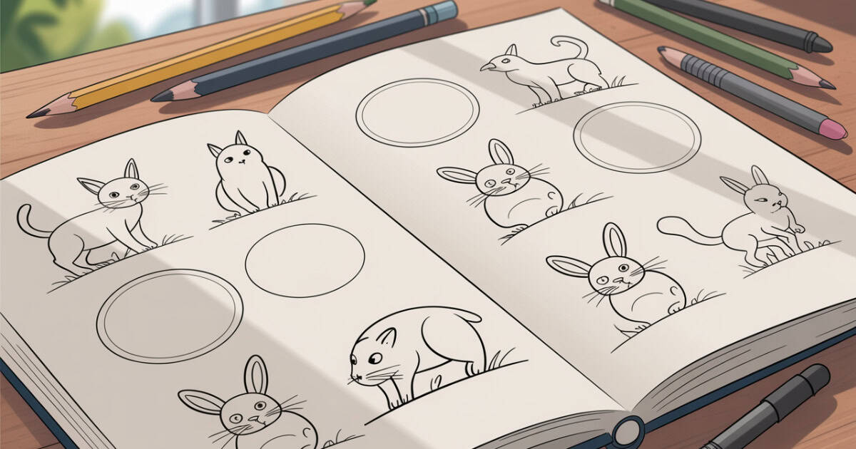 Hoe teken je schattige mini dieren bekijk de gids over kleine en expressieve vormen