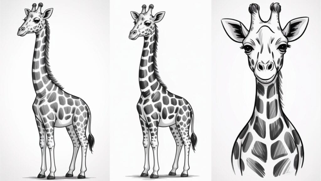 teken je een giraffe zonder