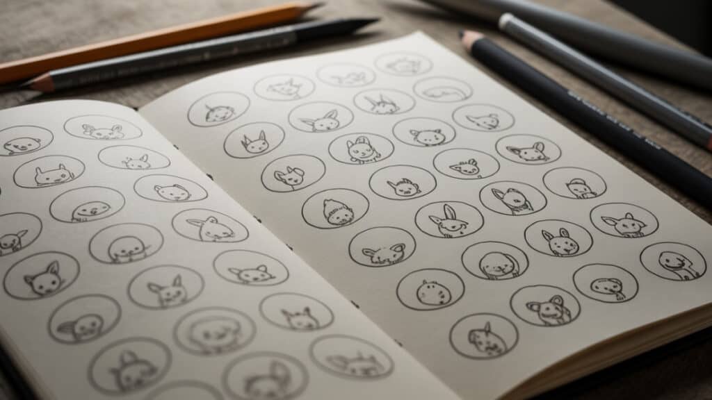 teken je schattige mini dieren