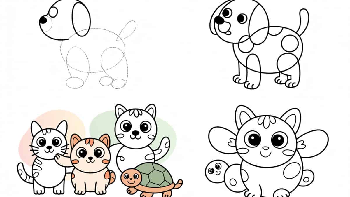 Dieren tekenen makkelijk – zo leert iedereen tekenen zonder stress