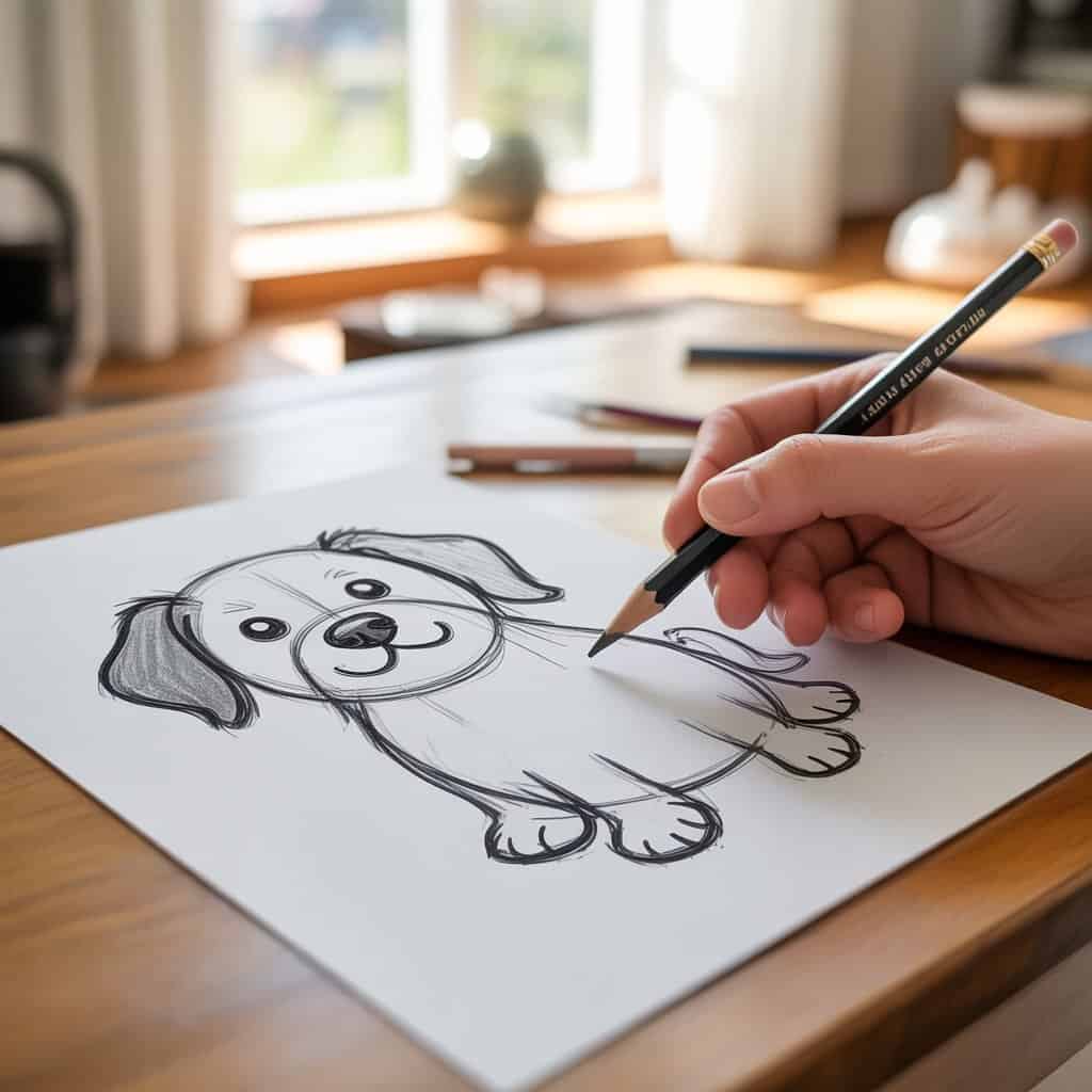 Hond tekenen makkelijk