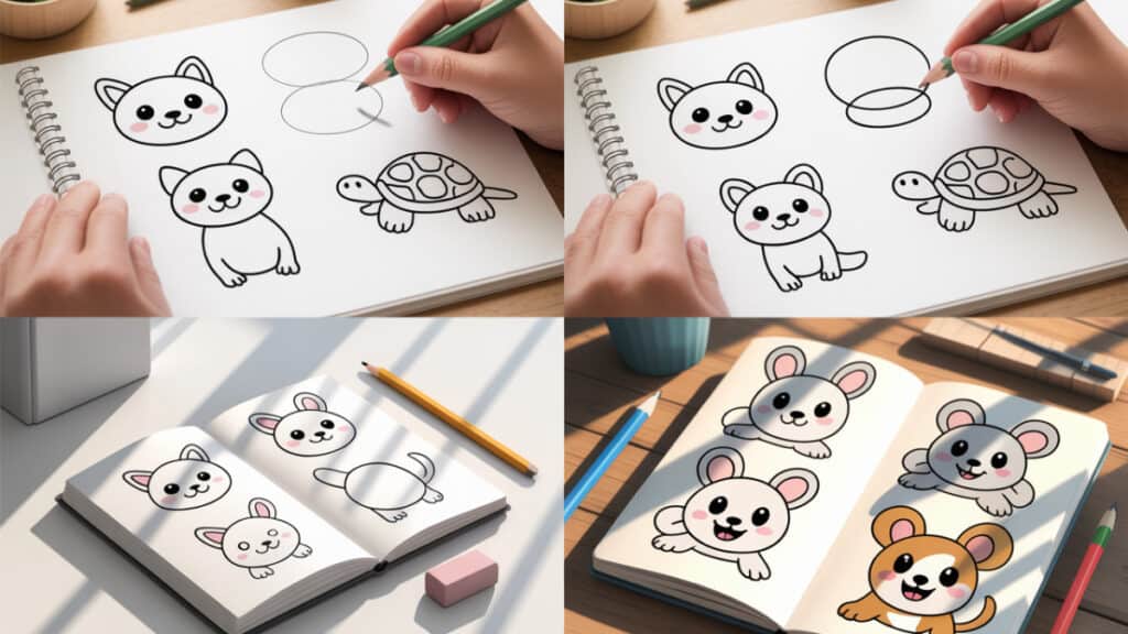 Dieren tekenen makkelijk