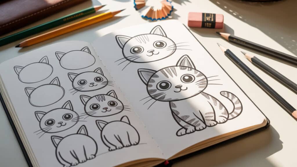 Kat tekenen makkelijk