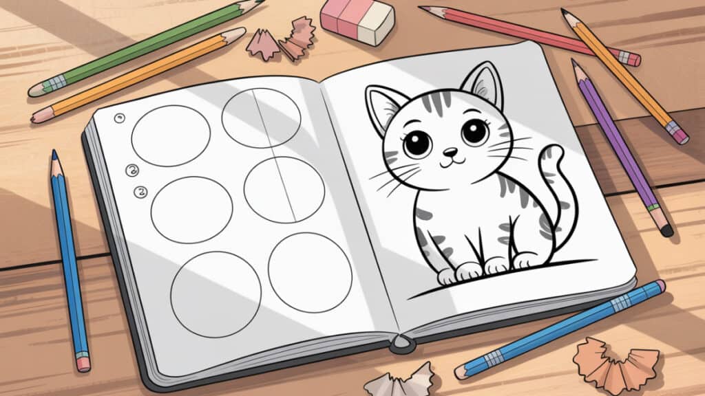 Kat tekenen makkelijk