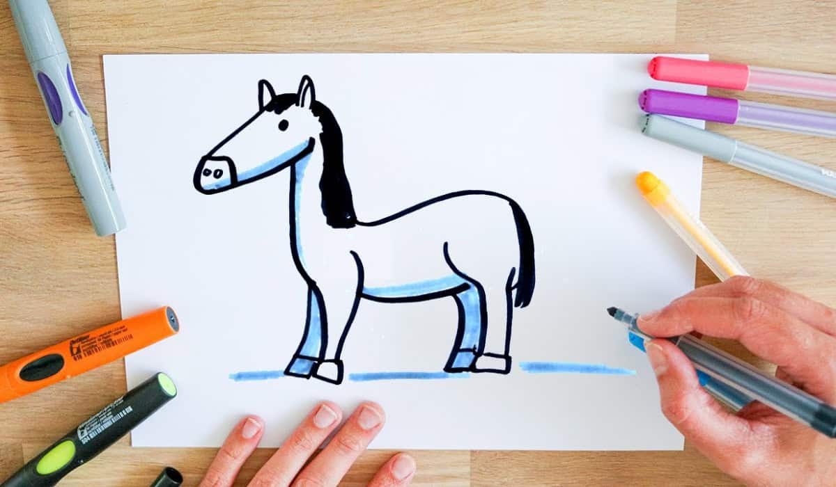 Paard tekenen makkelijk: stap-voor-stap uitleg voor grote dieren