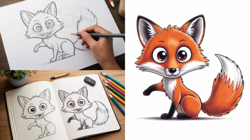 Vos Stap voor Stap Tekenen