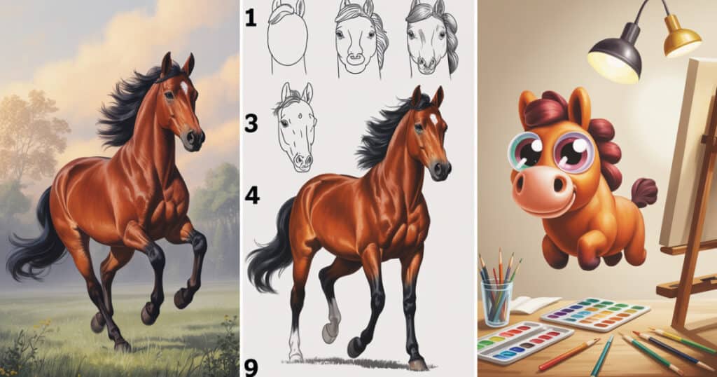 Paard tekenen makkelijk