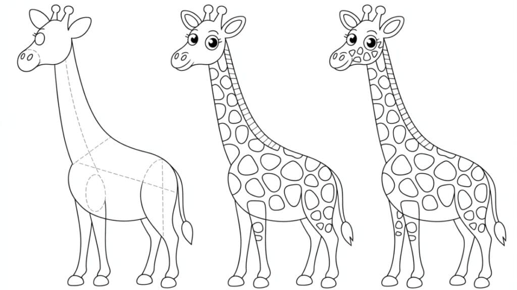 Giraffe Tekenen Makkelijk