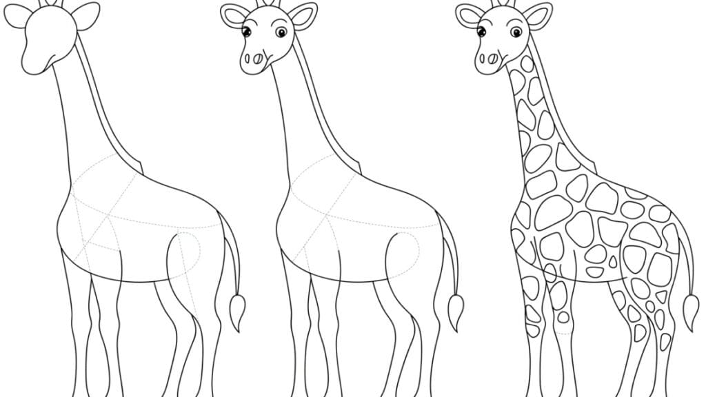 Giraffe Tekenen Makkelijk