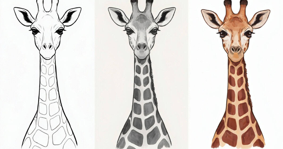 Giraffe tekenen zonder moeite: stap voor stap een leuke giraffe maken