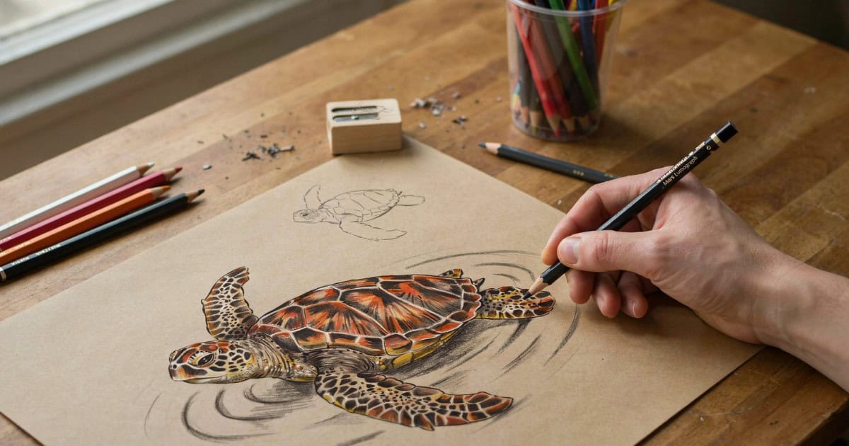 Schildpad tekenen makkelijk voor beginners: stap voor stap een leuke schildpad maken
