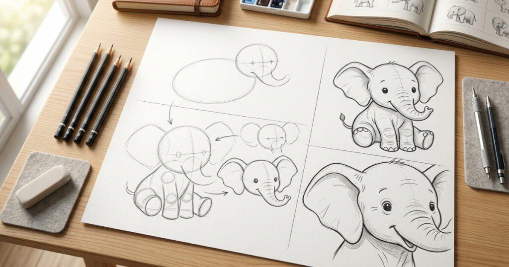 Schattige dieren tekenen